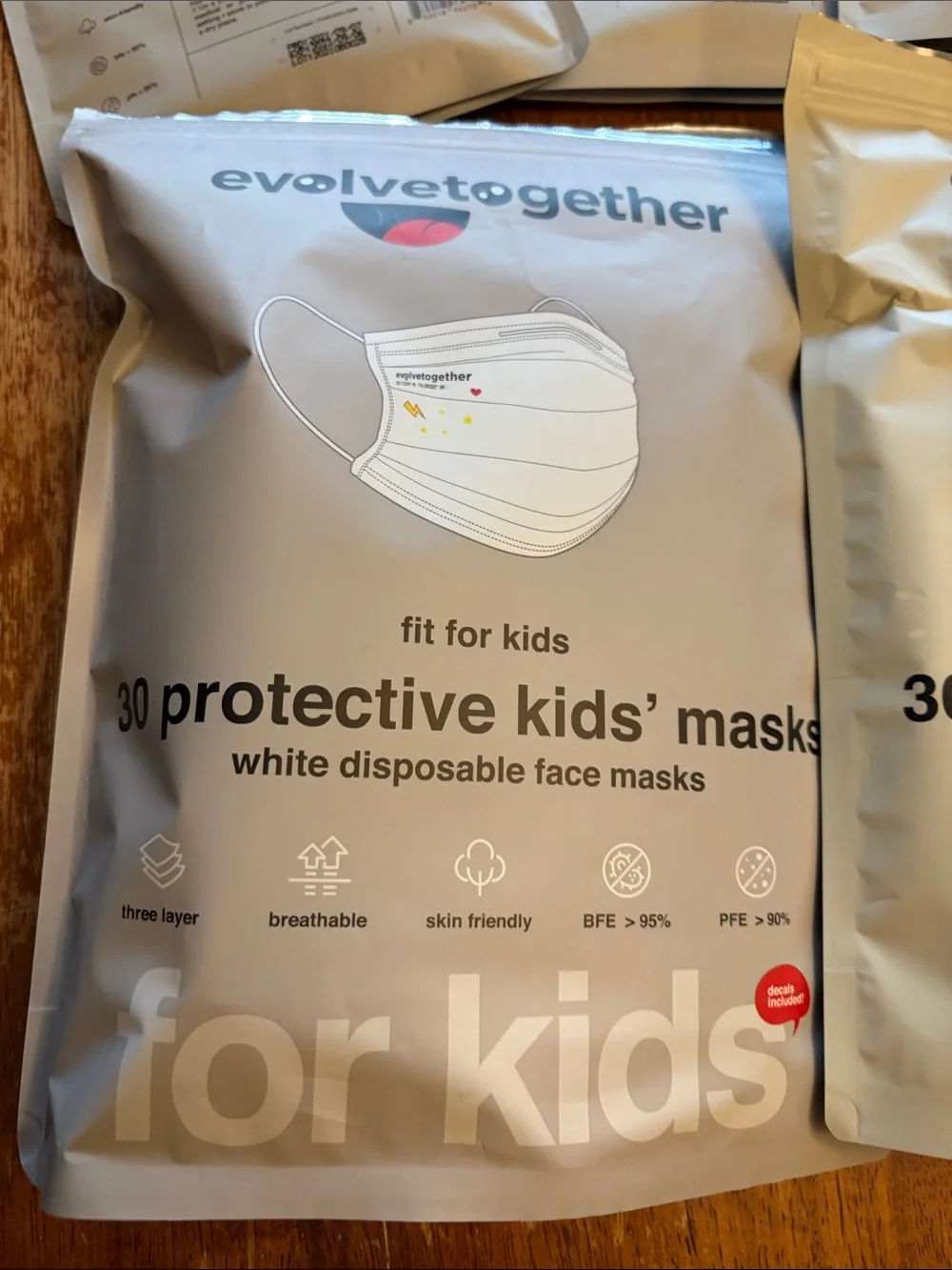 Lot of Evolvetogether Face Masks Kids plus KN95 kids masks